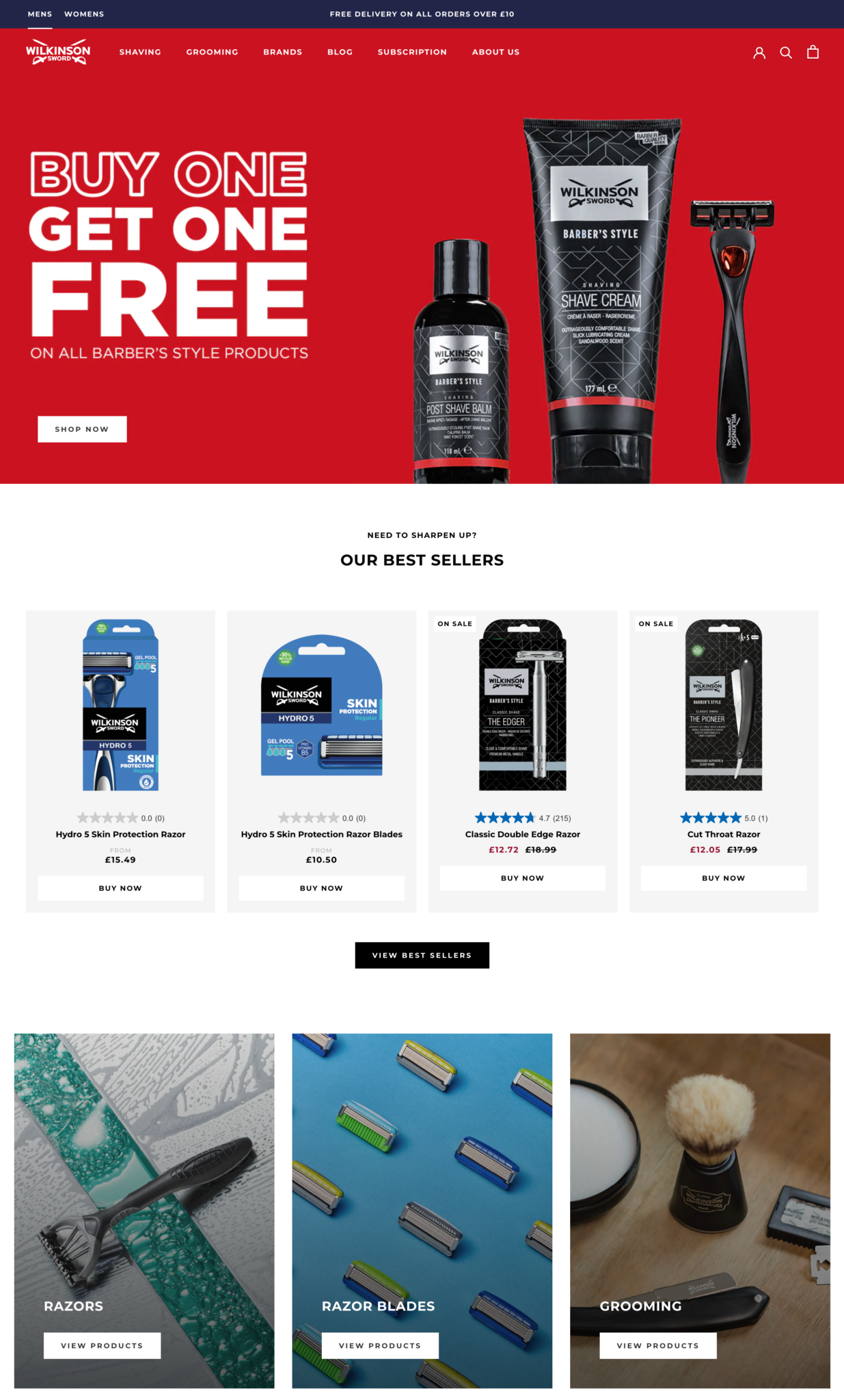 wilkinsons home page localize customer experience