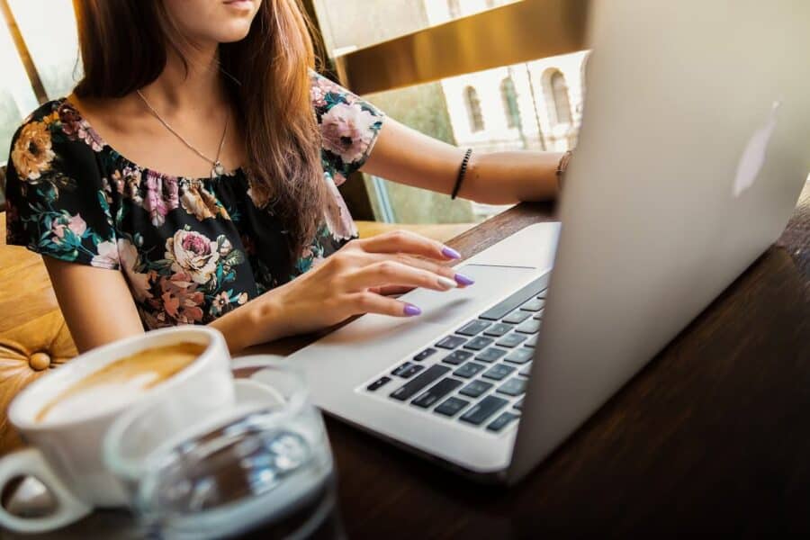 Woman learning how to write a return policy