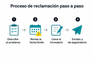 Infografía sobre cómo reclamar a una empresa de reparto
